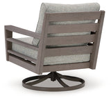 Hillside outdoor sofa set with 2 chairs and coffee table in gray-brown Weatherwood