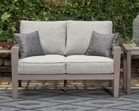 Hillside Gray/Brown Barn outdoor sofa and loveseat with coffee table set