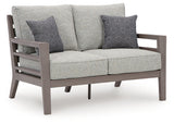 Hillside Gray/Brown Barn Outdoor Sofa and Loveseat