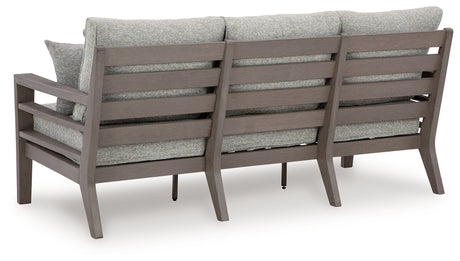 Hillside Gray/Brown Barn outdoor sofa and loveseat with coffee table set