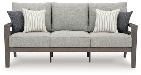 Hillside Gray/Brown Barn Outdoor Sofa and Loveseat set front view