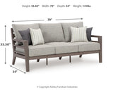 Hillside Gray/Brown Barn Outdoor Sofa and Loveseat