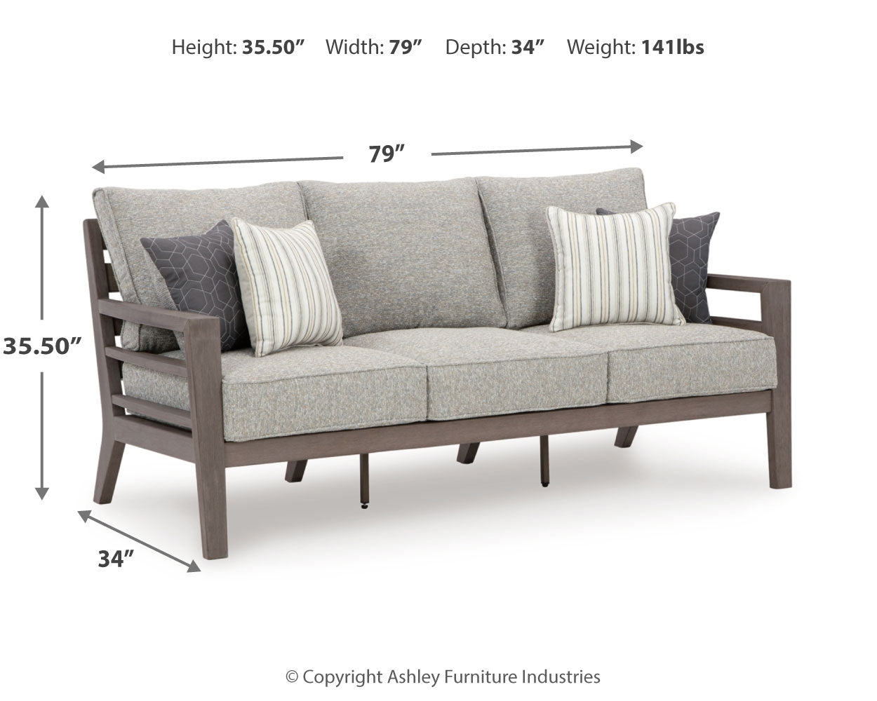 Hillside Gray/Brown Barn Outdoor Sofa and Loveseat