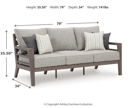 Hillside Gray/Brown Barn outdoor sofa and loveseat with coffee table set