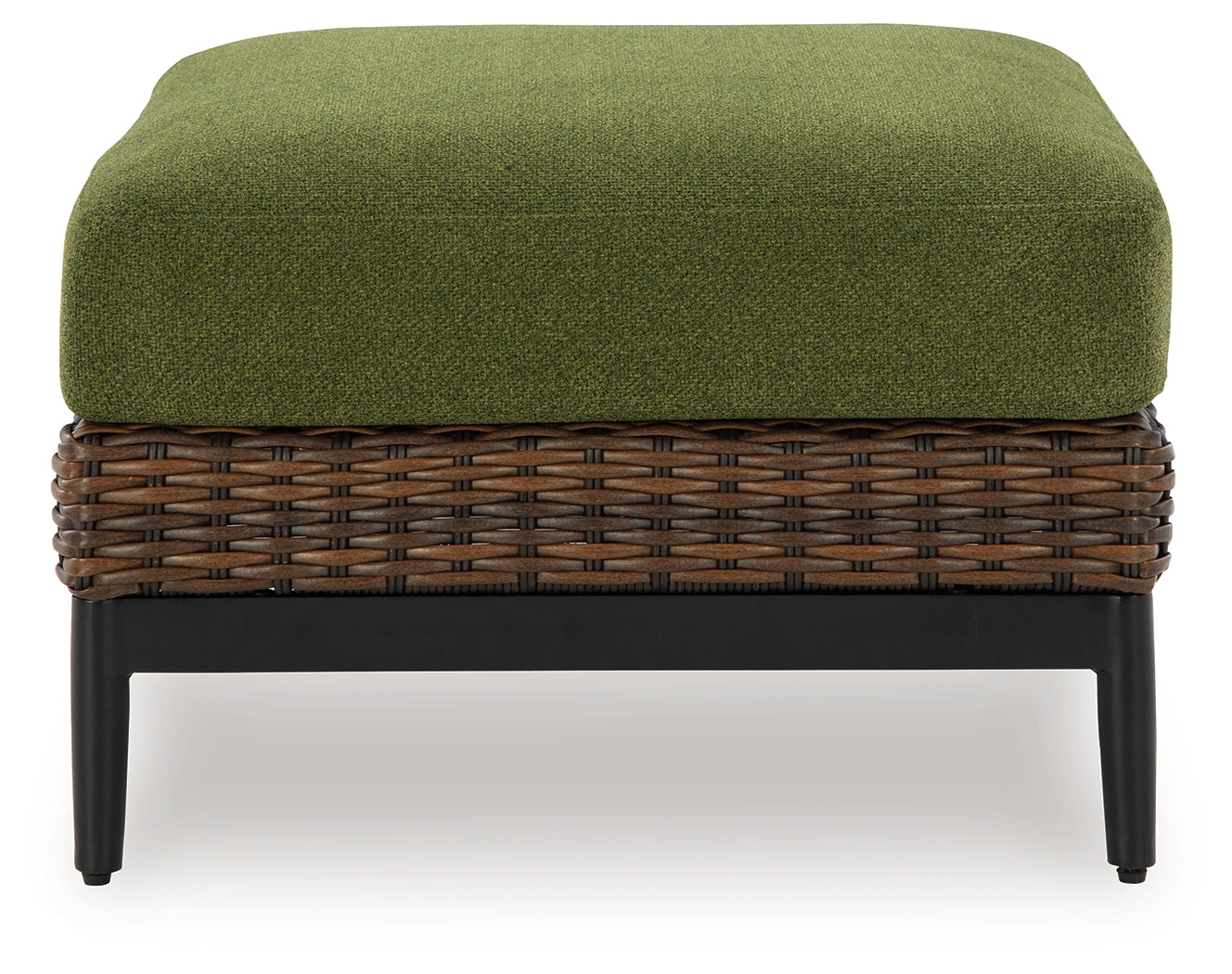 Horizon Hall outdoor ottoman head-on view