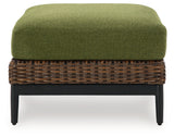 Side view of Horizon Hall outdoor ottoman