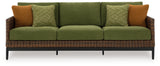 Angle view of outdoor sofa corner
