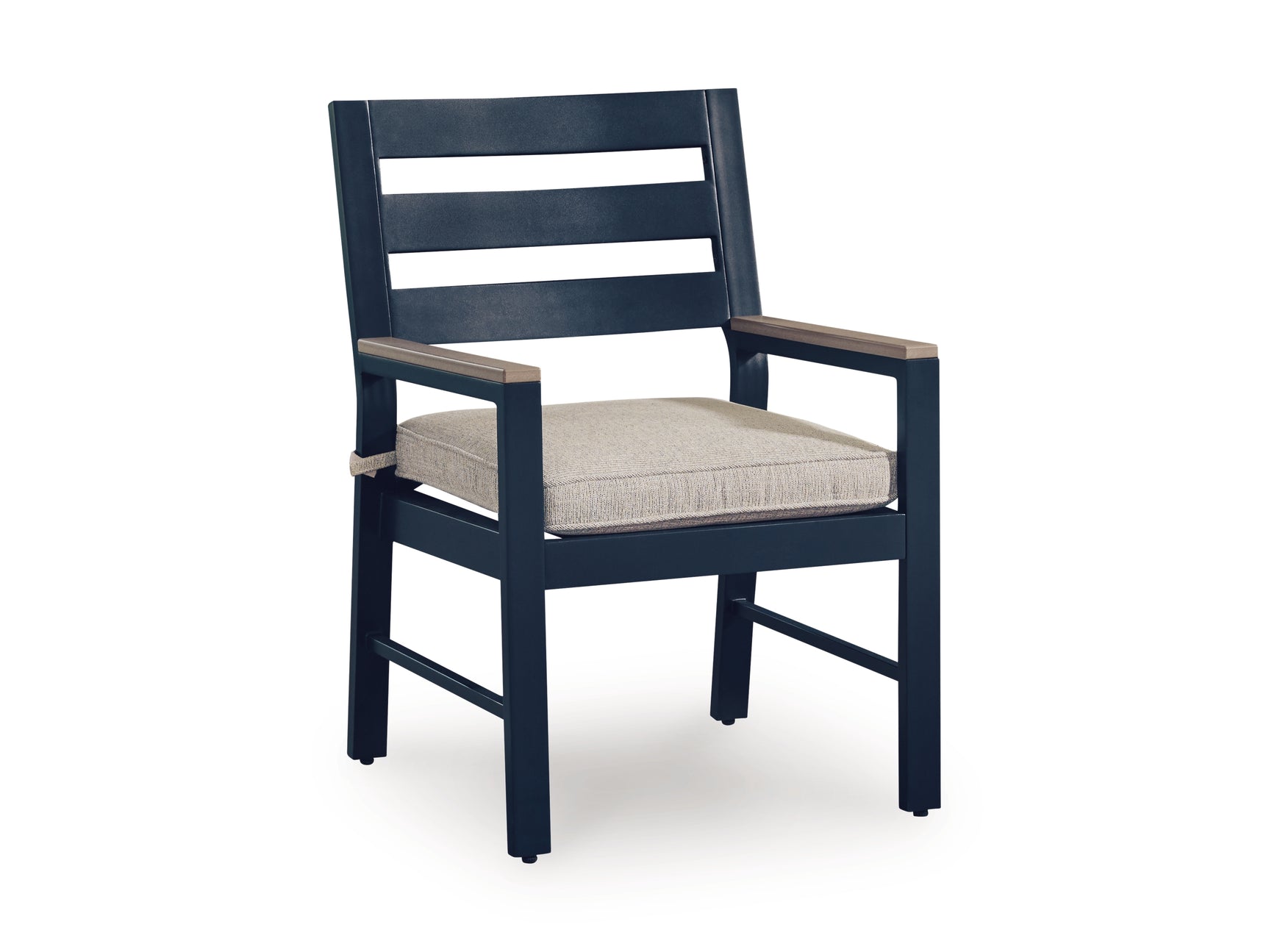Outdoor dining table and chair set with cushions