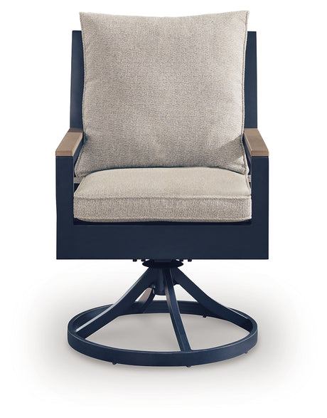 East Beach Outdoor Swivel Chair front view showing cushion