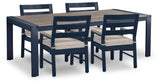 Outdoor dining chair side view