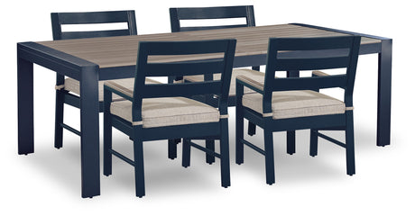 Outdoor dining chair side view