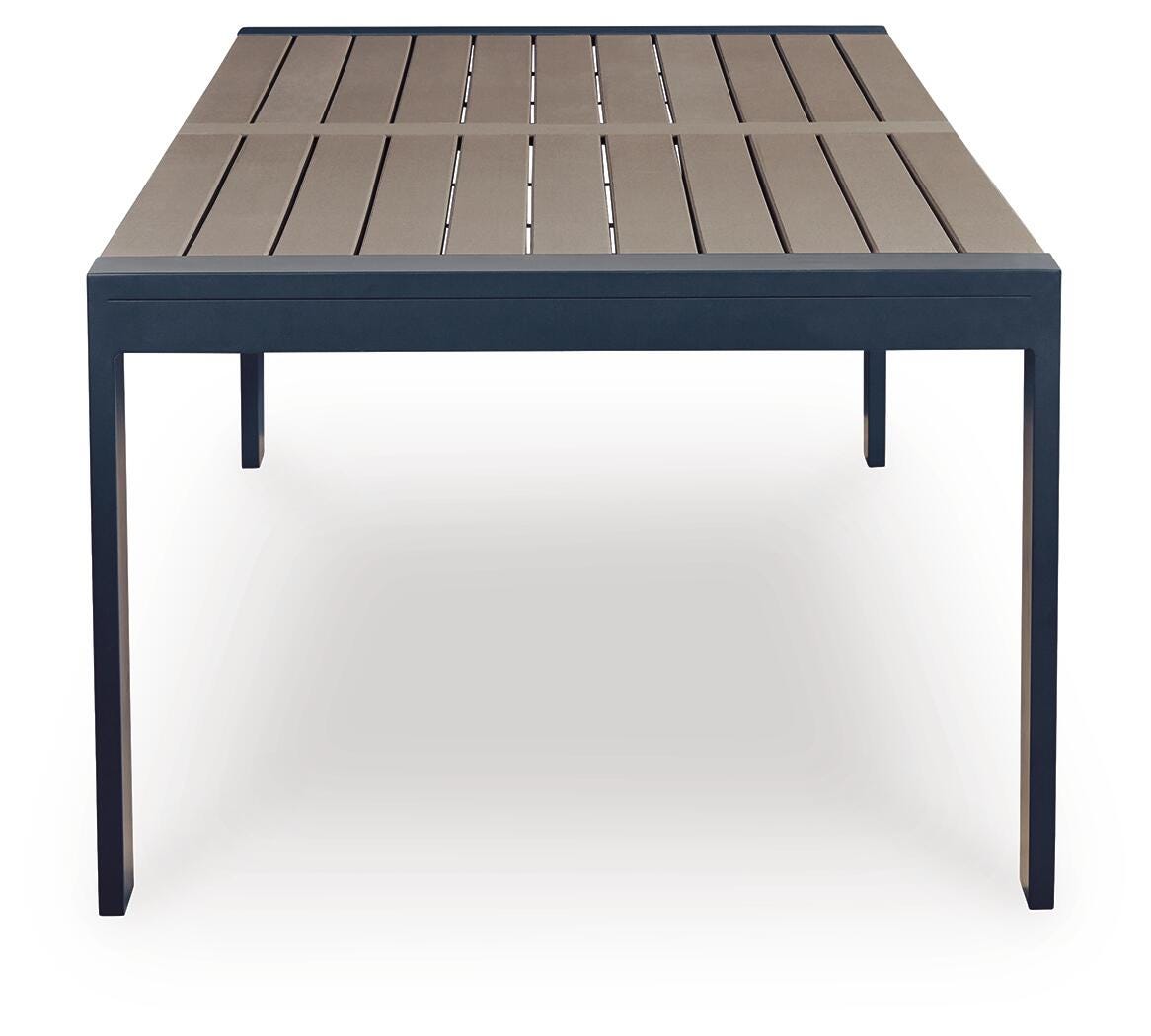 Top view of the outdoor dining table surface
