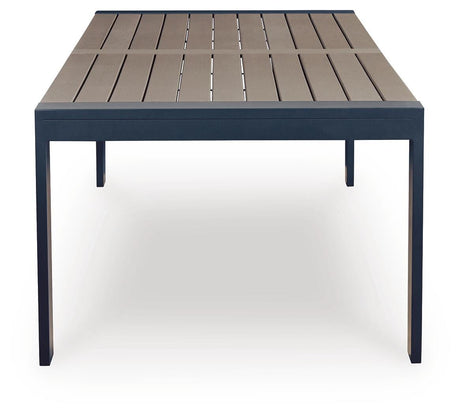 Top view of the outdoor dining table surface