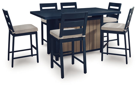Barstools around Fire Pit Table