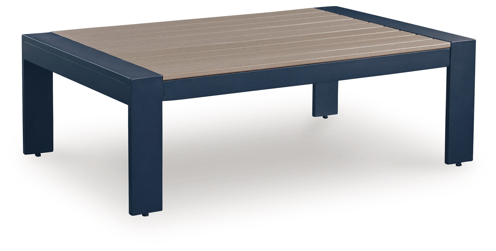 Driftwood finish coffee table top view