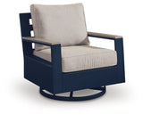 East Beach Outdoor Swivel Glider Chair side view