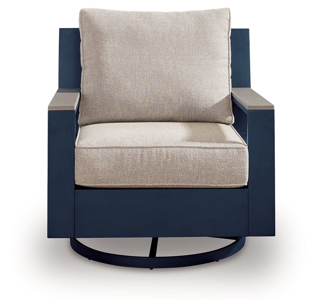 East Beach Outdoor Swivel Glider Chair head-on front view