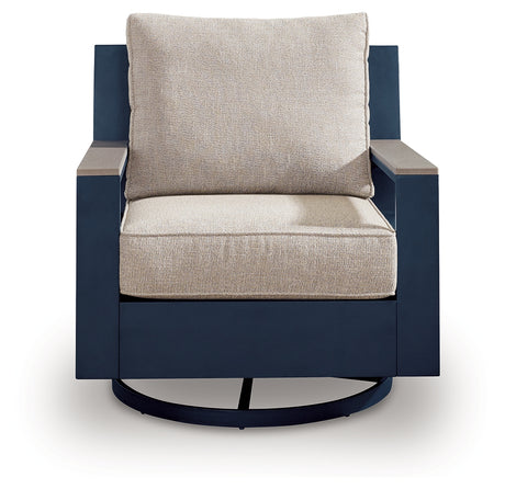 East Beach Outdoor Swivel Glider Chair head-on front view