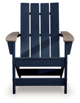 East Beach Adirondack Chair back view showing driftwood-look arms