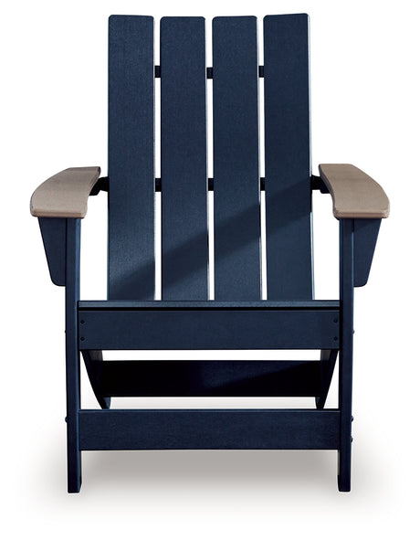 East Beach Adirondack Chair back view showing driftwood-look arms