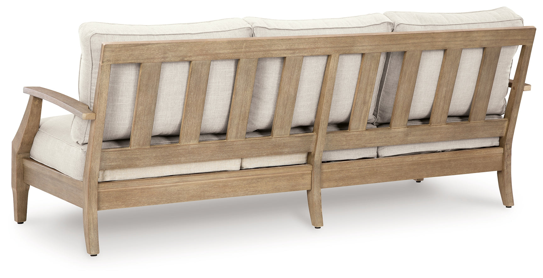 Back angle showing wood frame detail