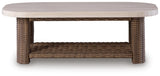 Head-on view of Dolan Creek Outdoor Coffee Table