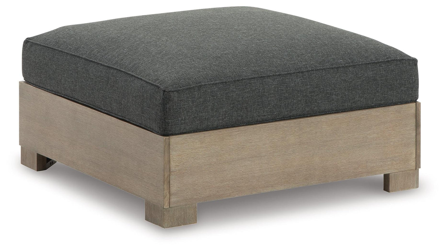 Citrine Park brown and charcoal outdoor ottoman front view