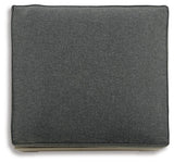 Citrine Park brown and charcoal outdoor ottoman top view