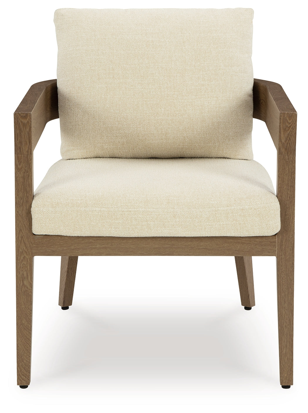 Serene Dark Brown Bay Outdoor Dining Table and 4 Cushioned Chairs
