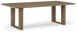 Serene Bay Outdoor Dining Table head-on front view