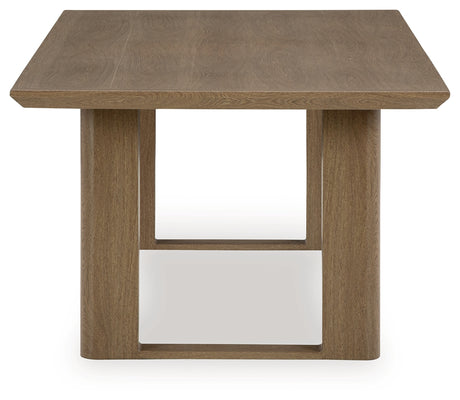Outdoor dining set placed in backyard setting