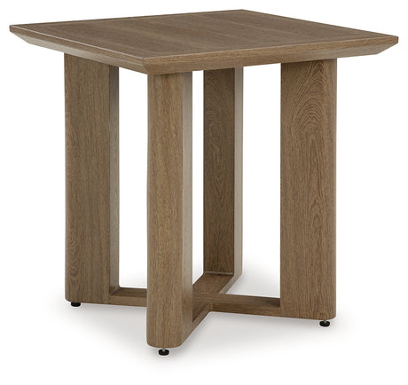Serene Bay outdoor end table head-on view