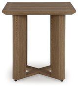 Back view of Serene lounge chair showing dark brown frame structure