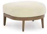 Serene Bay outdoor ottoman head-on view