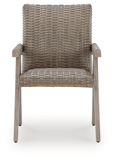 Chair corner detail showing quality weave and cushion