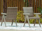 Cliff Trails Beige outdoor chair back view