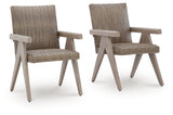 Cliff Trails Beige outdoor chair side view