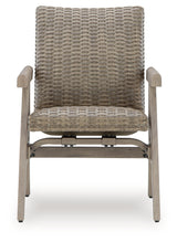 Outdoor rocking chair back view