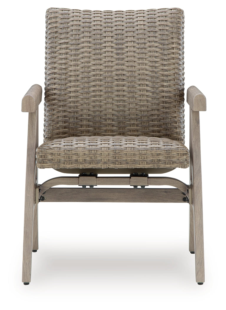 Outdoor rocking chair back view