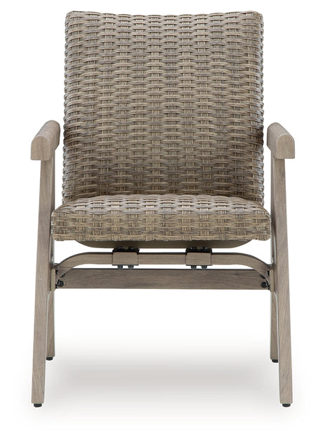 Outdoor rocking chair back view