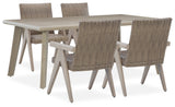 Cliff Beige Trails Outdoor Dining Table and 4 Chairs