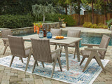 Side view of outdoor dining chair