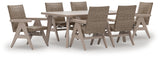 Top view of rectangular dining table