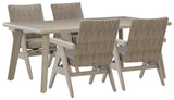 Cliff Beige Trails Outdoor Dining Table and 4 Chairs