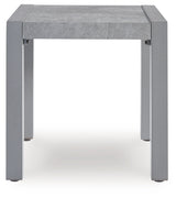 Hurley Park gray outdoor end table front view