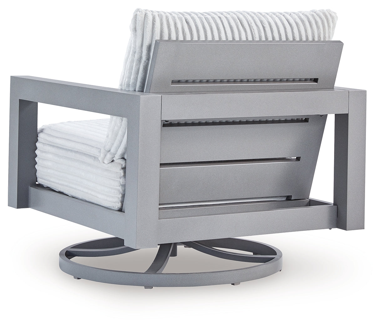 Hurley Gray Park outdoor sofa angled view with cushions