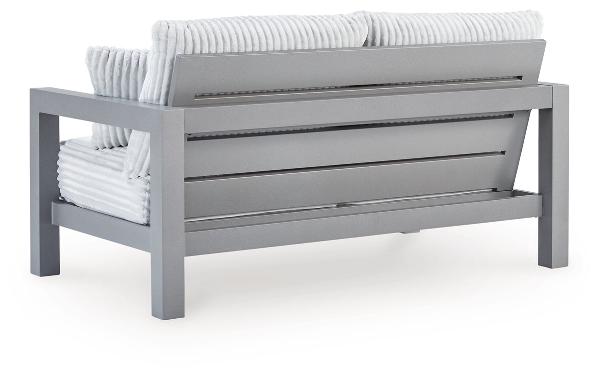 Outdoor loveseat corner angle view