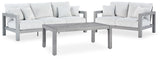 Outdoor loveseat head-on view