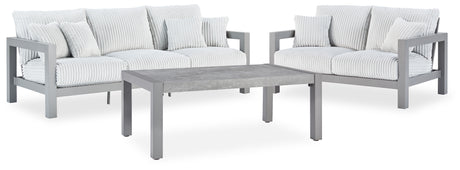 Outdoor loveseat head-on view