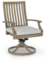 Rainier Brown/Beige Ranch Outdoor Dining Table and 6 Chairs